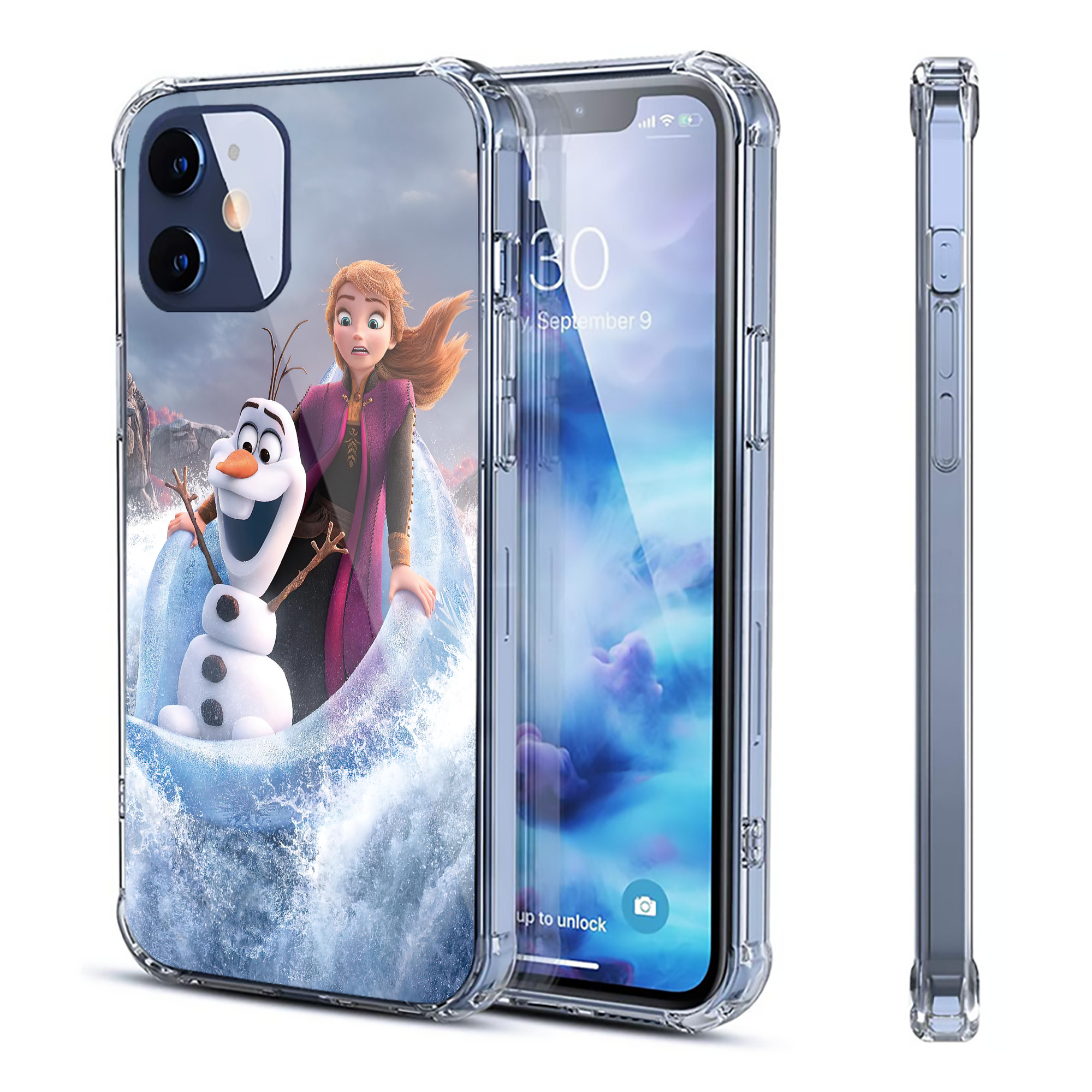 （画像用） アナと雪の女王 アンナ エルサ Frozen Anna Elsa 【iPhone 12シリーズ対応】透明スマホケース（クリアソフトケース）